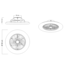 Ceiling fan with light, star effect and adjustable colour temperature - Cakir