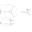 Ceiling fan Wieke with LEDs and adjustable colour temperature - wood look