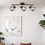 3-light ceiling light Jenthe - black with smoked glass and mirror effect