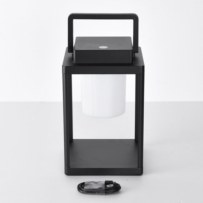 Rechargeable black table lamp - Luxor