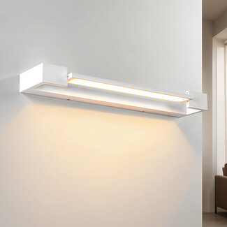 White swivel wall lamp Sirle, 45 cm