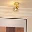 1-light ceiling light Jenthe - gold with amber glass