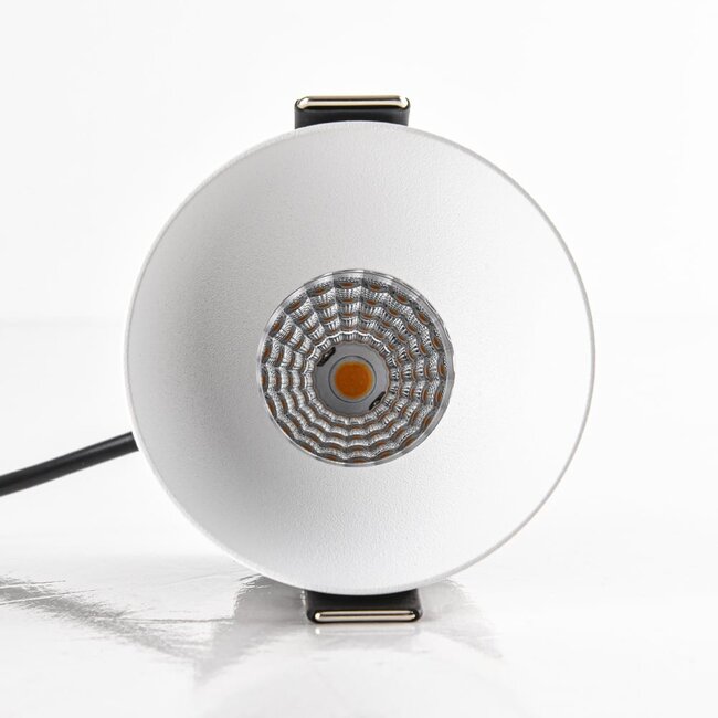 9W recessed spotlight Meya with ring 1 - White