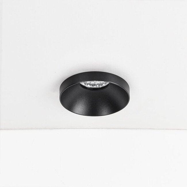 9W recessed spotlight Meya with ring 1 - Black