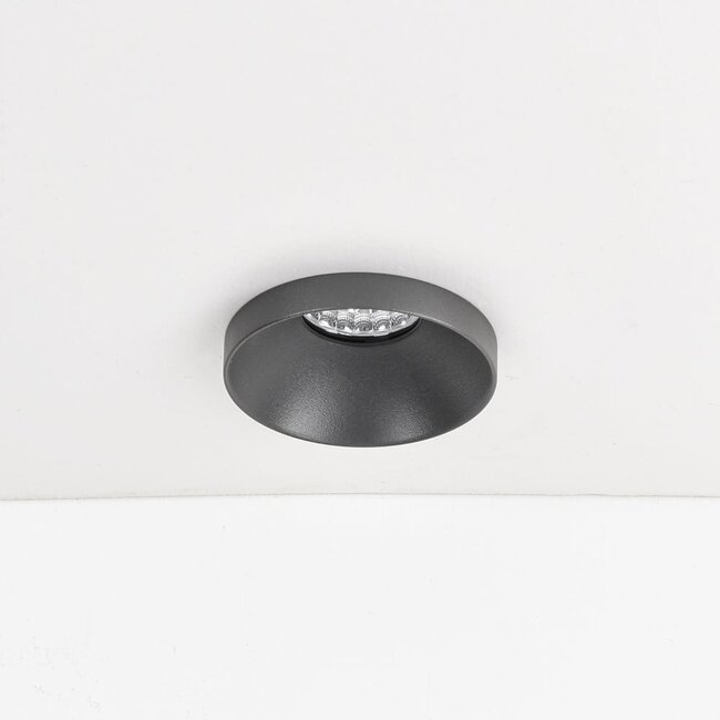 9W recessed spotlight Meya with ring 1 - dark grey