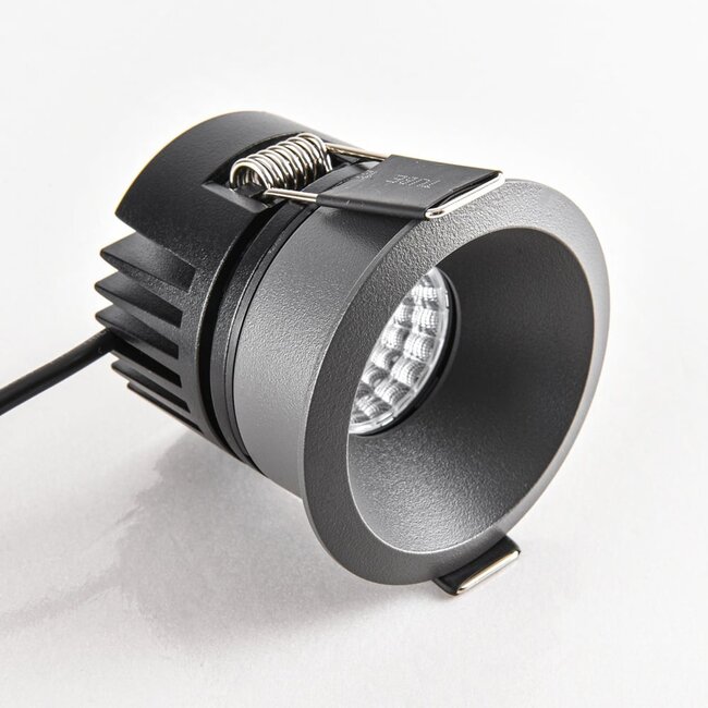 9W recessed downlight Meya with ring 3 - dark grey