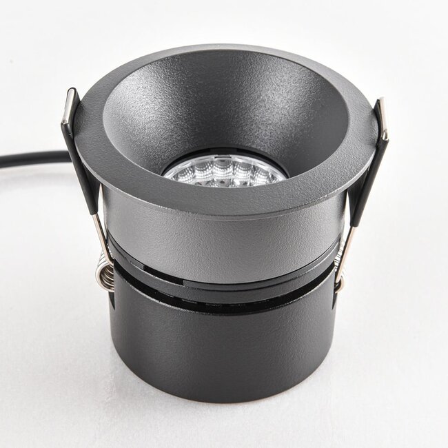 9W recessed spotlight Meya with ring 3 - dark grey
