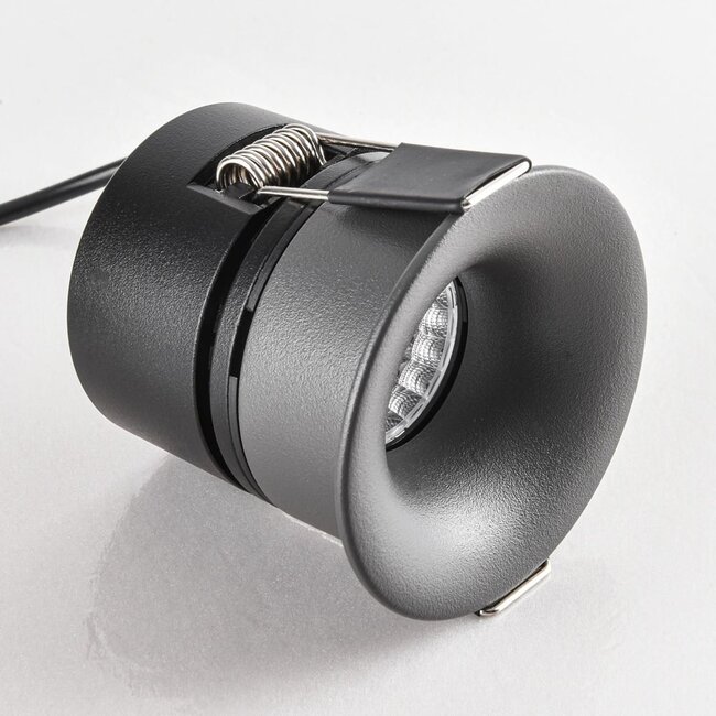 9W recessed downlight Meya with ring 2 - dark grey