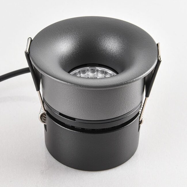9W recessed spotlight Meya with ring 2 - dark grey