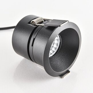 9W recessed spotlight Meya with ring 3 - Black