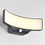 Outdoor wall light Graham with sensor - black integrated LED