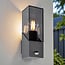 Robust outdoor wall light Jasper - anthracite with sensor