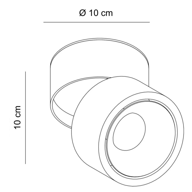 Tiltable ceiling spotlight, 7W - Milou