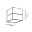 Modern square wall lamp black with golden interior- Avi