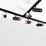 1-phase track system set 3 metres with Liam spotlights, black and gold