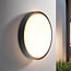 Dimmable outdoor wall light Buz - black with integrated LED