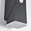 2-light adjustable outdoor wall lamp Michael with sensor - black with integrated LED