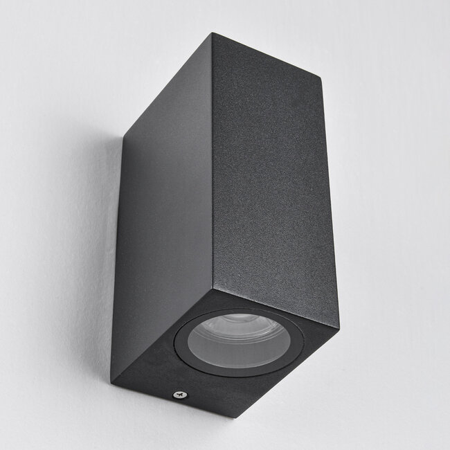 Modern square outdoor wall light Dutchman - black