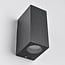 Modern square outdoor wall light Dutchman - black