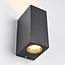 Modern square outdoor wall light Dutchman - black