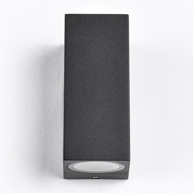 Modern square outdoor wall light Dutchman - black