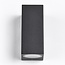 Modern square outdoor wall light Dutchman - black