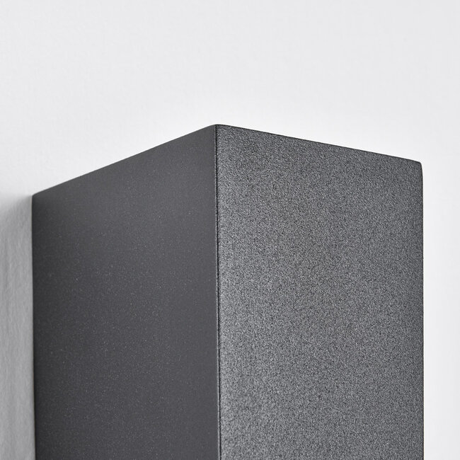 Modern square outdoor wall light Dutchman - black