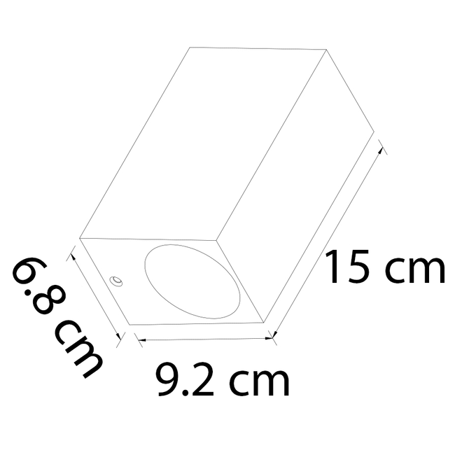 Modern square wall lamp Dutchman - black