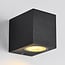 Modern outdoor wall light Wolfie - black square