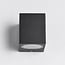 Modern outdoor wall light Wolfie - black square