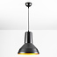Modern hanging lamp black with gold decoration - Sicily