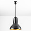 Modern hanging lamp black with gold decoration - Sicily