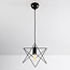 Industrial pendant lamp Star in black metal