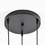 Industrial 3-light pendant lamp Star in black metal