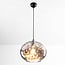 Designer pendant light Palermo - oval smoked glass