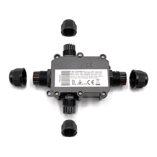 4-way junction box, IP68