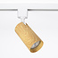 1-phase track lighting system 1.5 metres white with oak wood look track lights - Loek