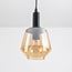pendant light Mala - amber glass diamond shape