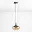pendant light Mala - amber glass wide globe