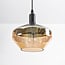 pendant light Mala - amber glass wide globe