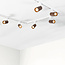 1-phase track lighting system 1.5 metres white with walnut wood look track lights - Loek