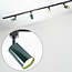 1-phase track lighting system 1.5 metres - Romain black with moss green