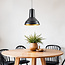 Modern hanging lamp black with gold decoration - Sicily