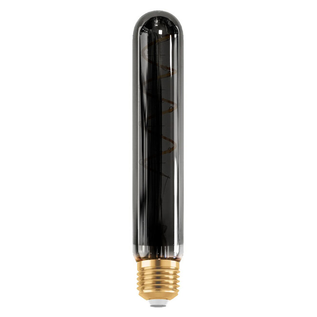 E27 tubular dimmable LED bulb smoked spiral 4W (1700K)