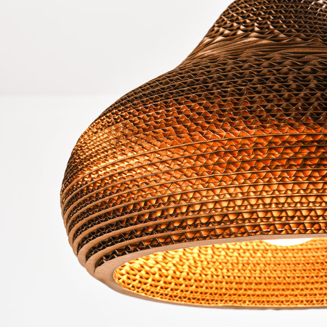 Paper fibre pendant light Lena - natural