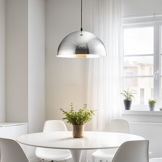 Designer pendant light Luna - aluminium