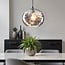 Designer pendant light Palermo - oval smoked glass