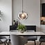 Designer pendant light Palermo - oval smoked glass