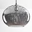 Designer pendant light Palermo - oval smoked glass