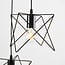 Industrial 3-light pendant lamp Star in black metal